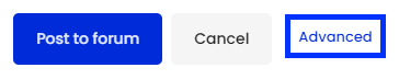 Announcements Forum Post - Advanced